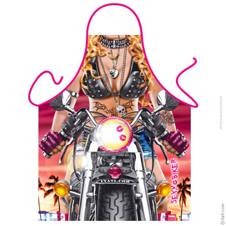 FARTUSZEK SEXY MOTOCYKLISTKA